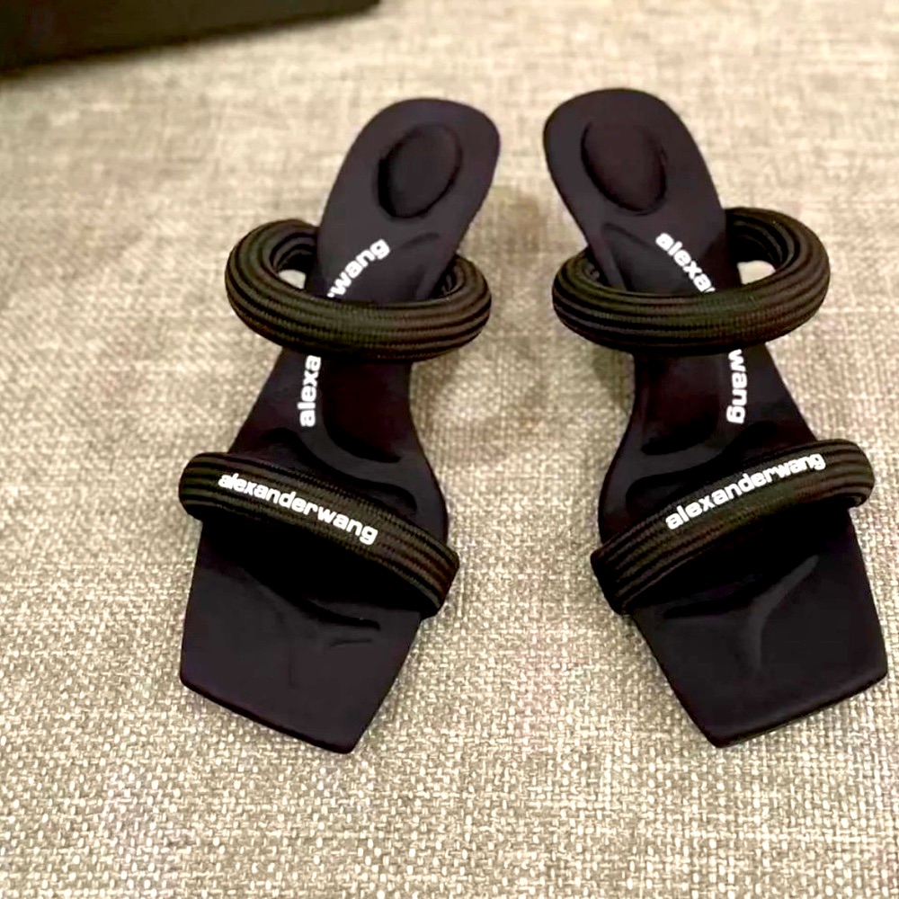 Alexander Wang Black Loop Strap Sandals
